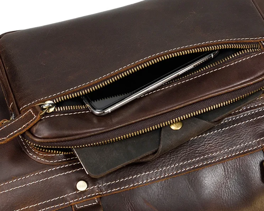 carry on bag leather